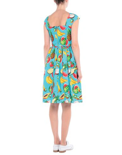 Shop Dolce & Gabbana Knee-length Dress In Sky Blue