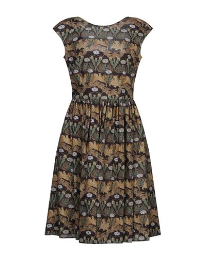 Shop Dolce & Gabbana Knee-length Dress In Khaki