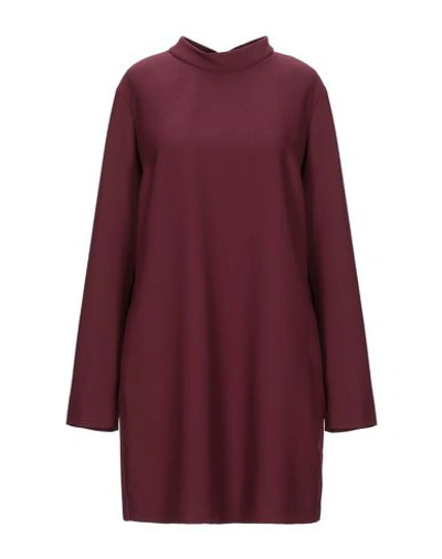 Shop Carven Short Dresses In Maroon