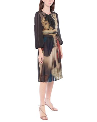 Moschino Midi Dresses In Brown