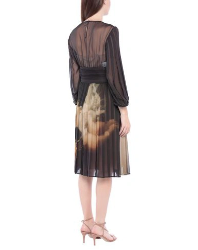 Shop Moschino Woman Midi Dress Dark Brown Size 8 Polyester