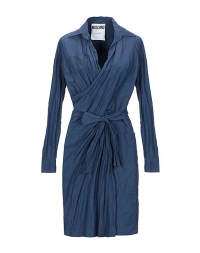 Shop Moschino Short Dress In Blue