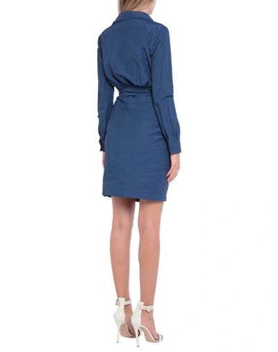 Shop Moschino Short Dress In Blue