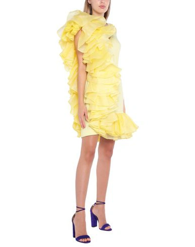 Shop Antonio Berardi Short Dresses In Light Yellow