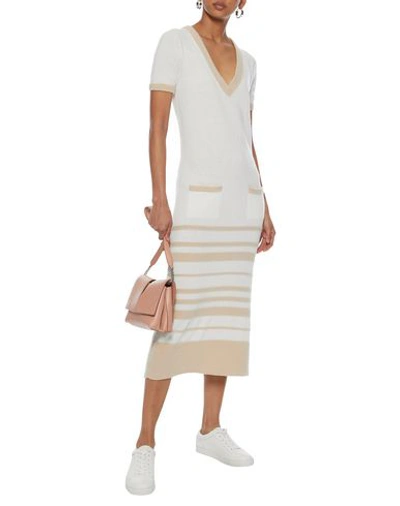 Shop Agnona Midi Dress In Ivory