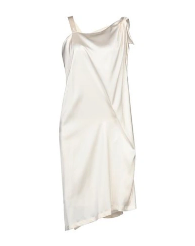 Shop Ann Demeulemeester Short Dress In Ivory