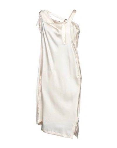 Shop Ann Demeulemeester Short Dress In Ivory