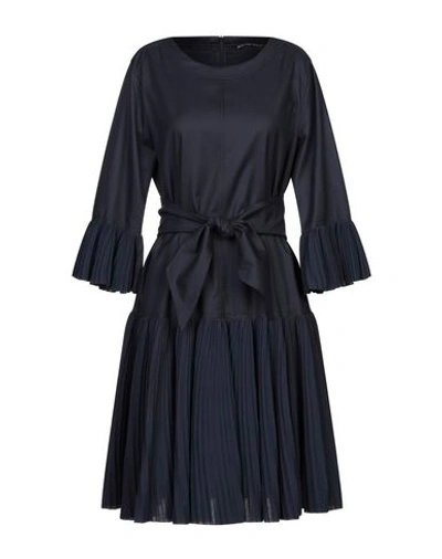 Shop Antonino Valenti Short Dress In Dark Blue