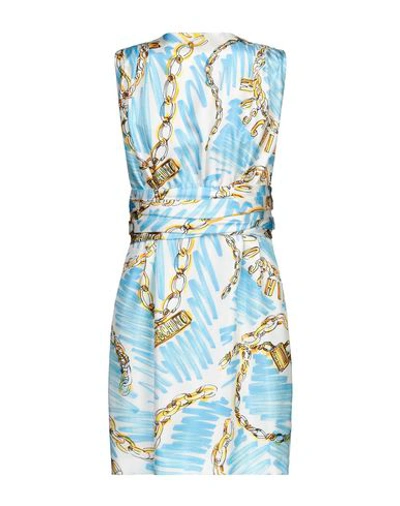 Shop Moschino Short Dresses In Azure