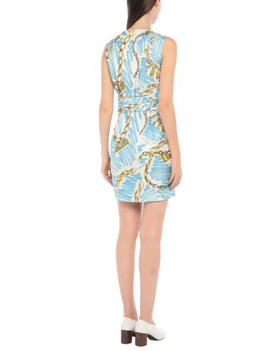 Shop Moschino Short Dresses In Azure