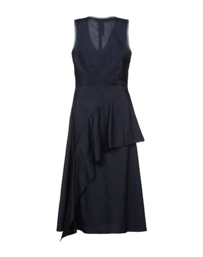 Shop Sportmax Code 3/4 Length Dresses In Blue