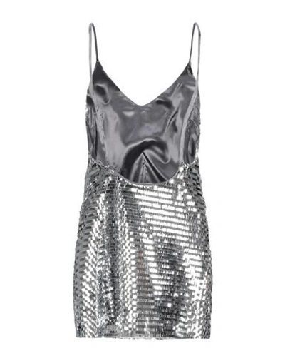 Shop Chiara Ferragni Woman Mini Dress Silver Size S Polyester