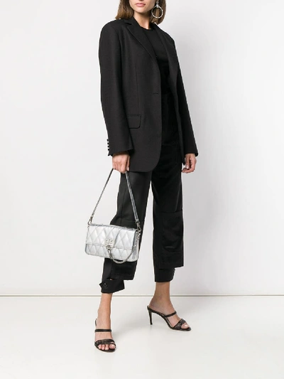 Shop Givenchy Charm Shoulder Bag In Silver