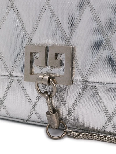 Shop Givenchy Charm Shoulder Bag In Silver