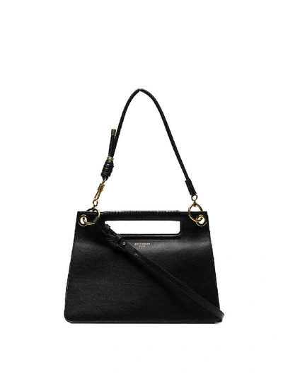 Shop Givenchy Whip Leather Shoulder Bag In Black