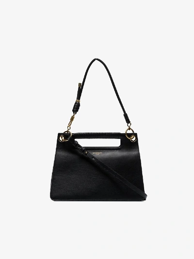 Shop Givenchy Whip Leather Shoulder Bag In Black