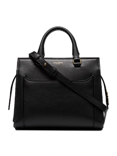 Shop Saint Laurent East Side Leather Shoulder Bag In Black