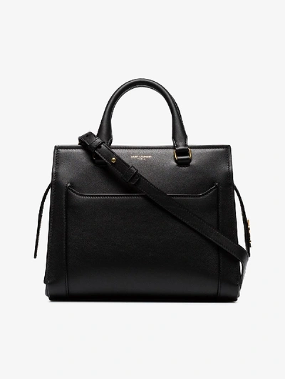 Shop Saint Laurent East Side Leather Shoulder Bag In Black