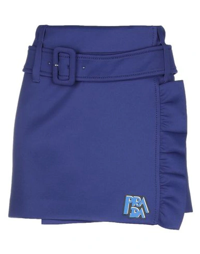 Shop Prada Mini Skirts In Blue