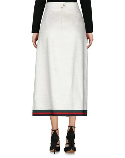 Shop Gucci Midi Skirts In Ivory