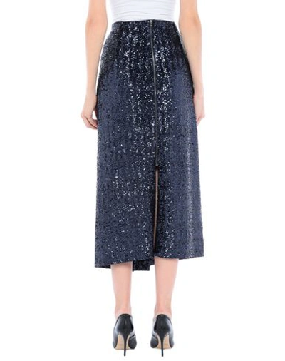 Shop Roland Mouret Woman Midi Skirt Midnight Blue Size 4 Polyester