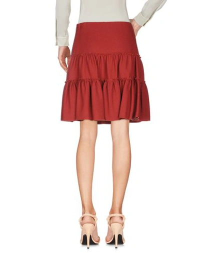 Shop Giambattista Valli Knee Length Skirt In Brick Red