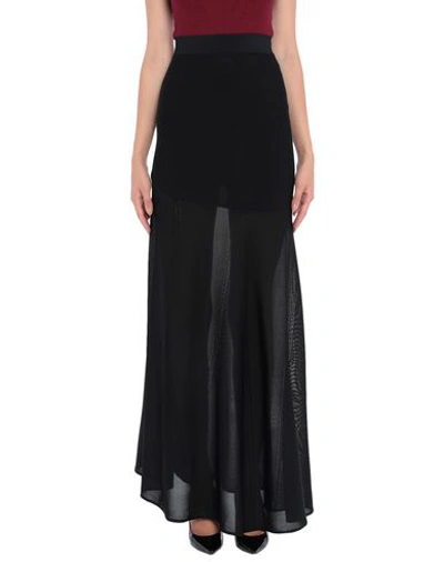 Shop Alaïa Long Skirts In Black