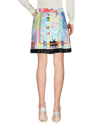 Shop Versace Mini Skirt In Sky Blue