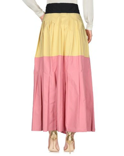 Shop Plan C Long Skirts In Yellow