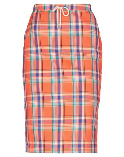 Shop Essentiel Antwerp Midi Skirts In Orange