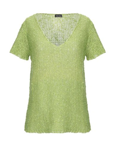 Shop Charlott Woman Sweater Light Green Size L Viscose, Linen, Nylon