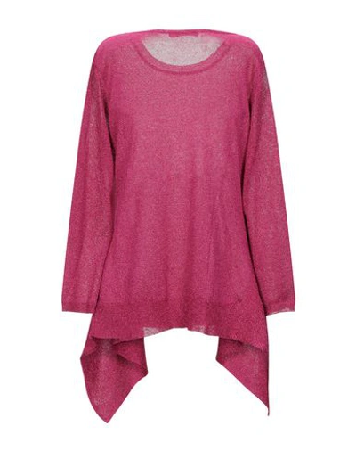 Shop Charlott Woman Sweater Fuchsia Size S Viscose, Cupro, Polyester In Pink