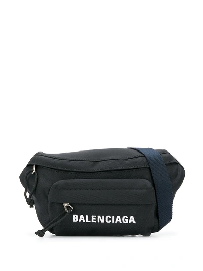 Shop Balenciaga Wheel Beltbag In Black