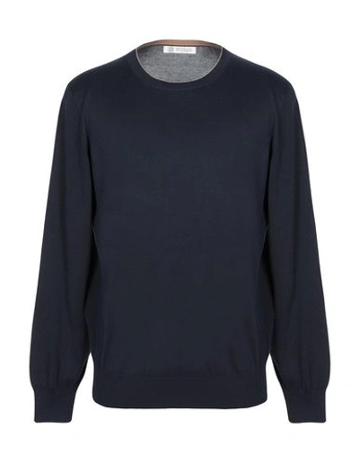 Shop Brunello Cucinelli Sweater In Dark Blue