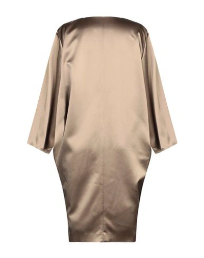 Shop Gianluca Capannolo Woman Overcoat Khaki Size 4 Triacetate, Polyester In Beige