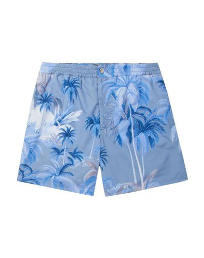 Shop Tod's Swim Shorts In Sky Blue