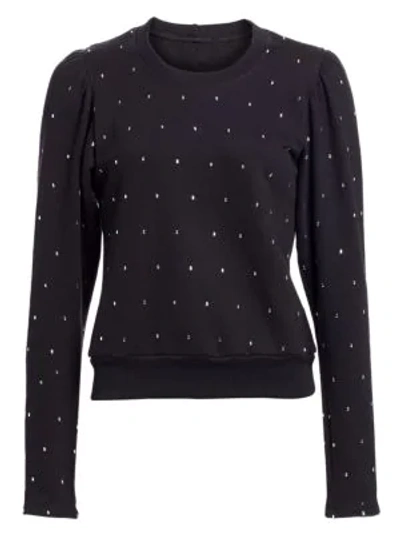 Shop A.l.c Saunders Embellished Sweatshirt In Black