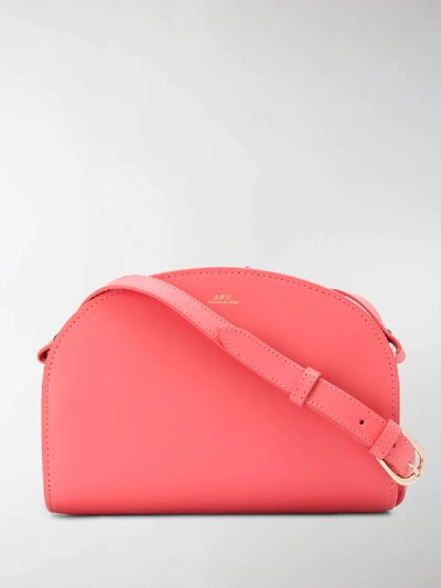Shop Apc Half Moon Crossbody Bag In Pink