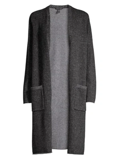 Shop Eileen Fisher Recycled Cashmere-blend Duster In Charcoal Moon