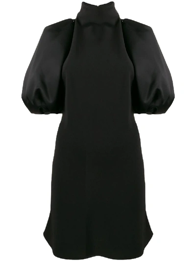 Shop Ellery Puff Sleeve Dress In Black
