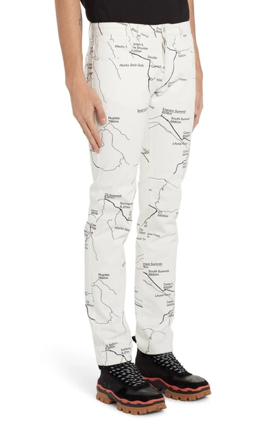 Shop Moncler Genius X 2 1952 Map Print Jeans In Ivory