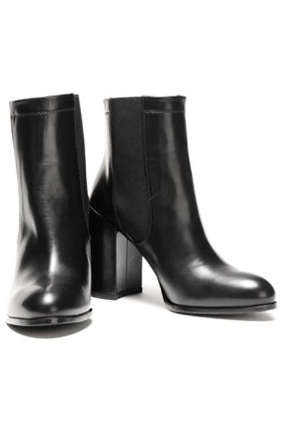 Shop Stuart Weitzman Leather Ankle Boots In Black