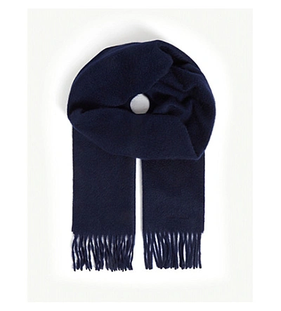 Shop Paul Smith Accessories Cashmere Scarf In Blue
