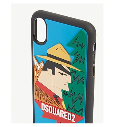 Shop Dsquared2 Embossed Iphone X Case In Multi