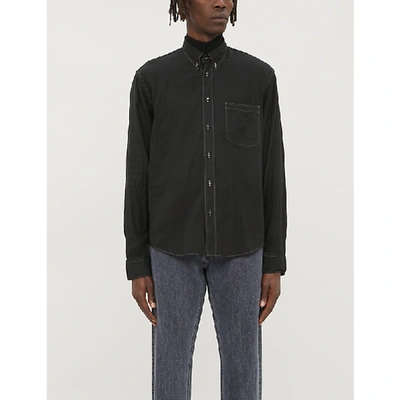 Shop Billy Reid Button-down Cotton Shirt In Black