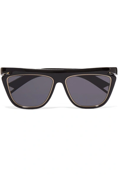 Shop Fendi D-frame Acetate And Gold-tone Sunglasses In Black