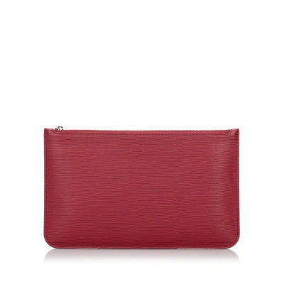 Pre-owned Louis Vuitton Red Epi Pouch