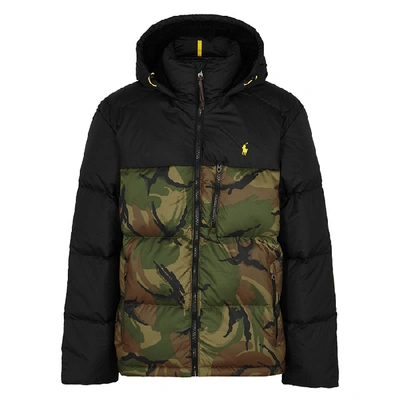 Shop Polo Ralph Lauren Camouflage-print Quilted Shell Jacket In Green