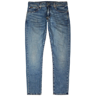 Shop Polo Ralph Lauren Sullivan Blue Slim-leg Jeans