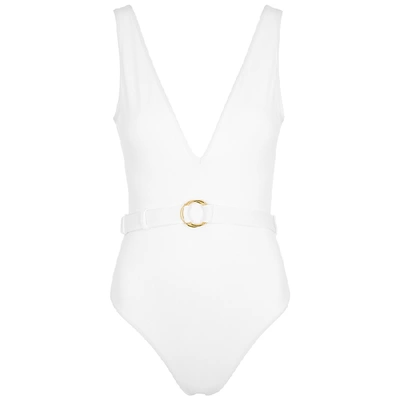 Shop Melissa Odabash Belize White Belted Swimsuit
